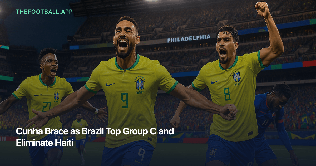 Brazil beat Haiti 3–0 at Philadelphia Stadium in FIFA World Cup 2026 Group C